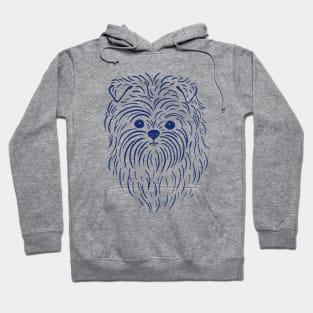 Affenpinscher (Beige and Blue) Hoodie